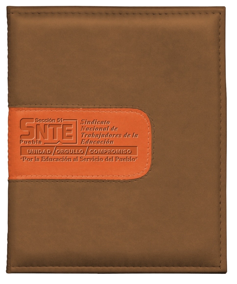 Agenda personalizada con logo de SNTE Sección 51 Puebla